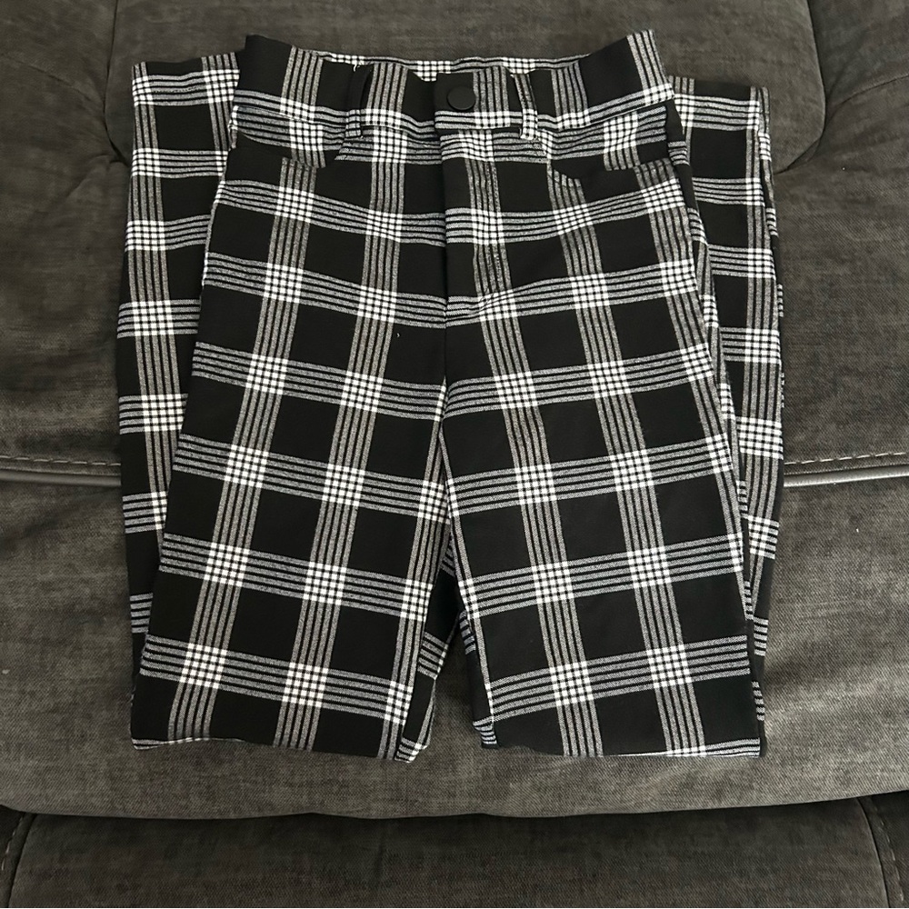 Plaid skinny pant